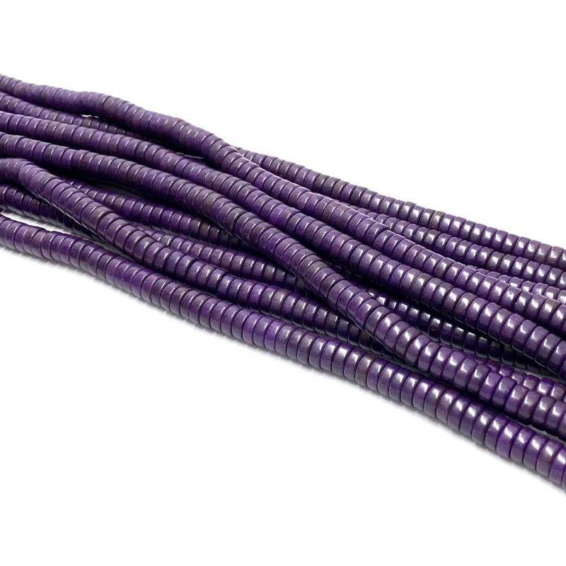 FIO DE HOWLITA ROXO RONDEL 3MM