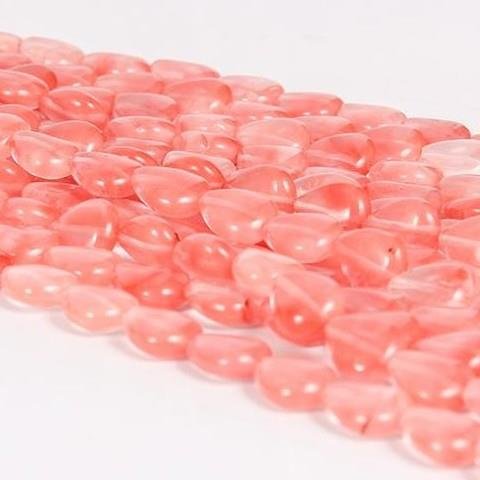 FIO DE QUARTZO CHERRY GOTA LISA 12X16MM
