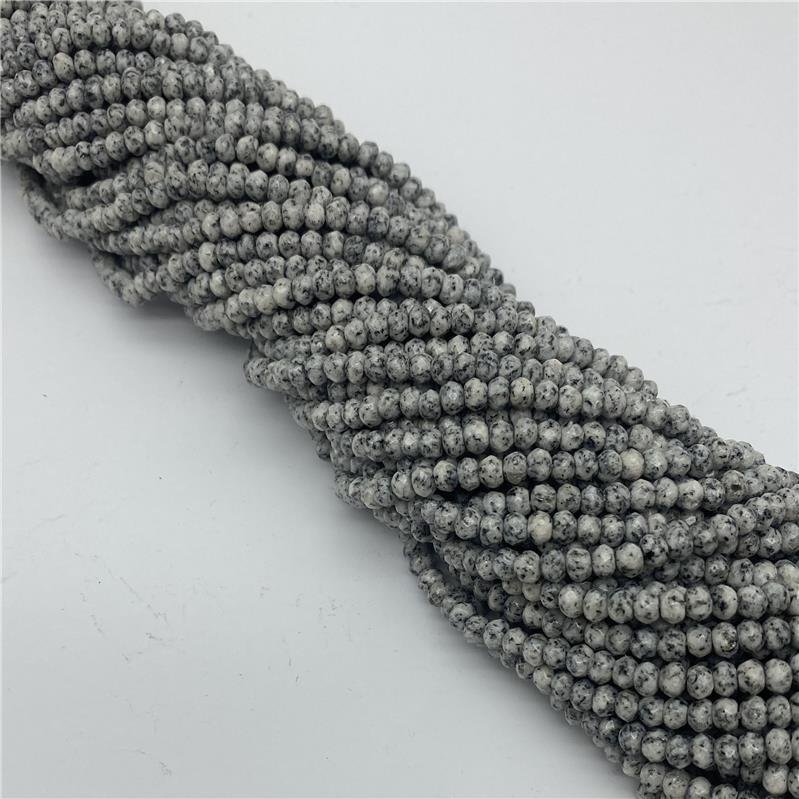 FIO DE PEDR JADE BRANCO MESCLADO RONDEL FACETADA 2X4MM