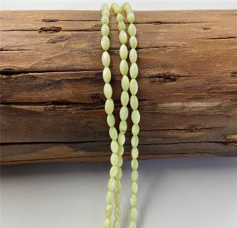 FIO DE MADREPÉROLA VERDE ARROZ 4X8MM 