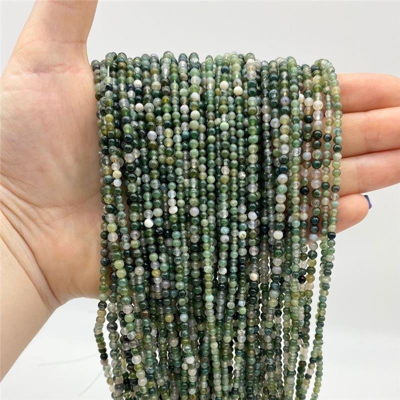 FIO DE PEDRA JASPE VERDE BOLA LISA 3MM