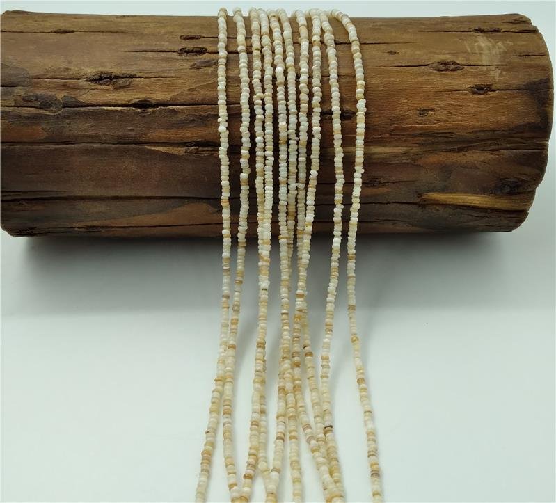 FIO DE PEDRA MADREPEROLA MESCLADA RONDEL LISO 2X3MM