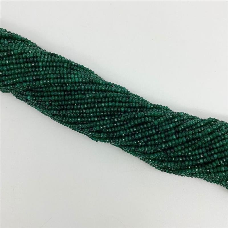 FIO DE PEDRA JADE ESMERALDA RONDEL 2MM