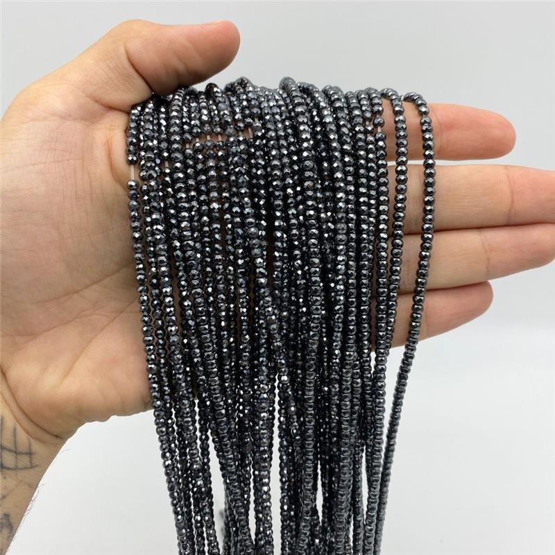 FIO DE CRISTAL GRAFITE BOLA FACETADA 3MM