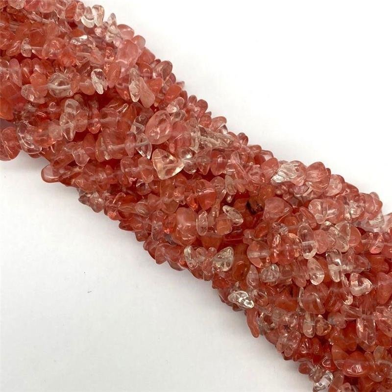 FIO DE COLAR CASCALHO QUARTZO CHERRY