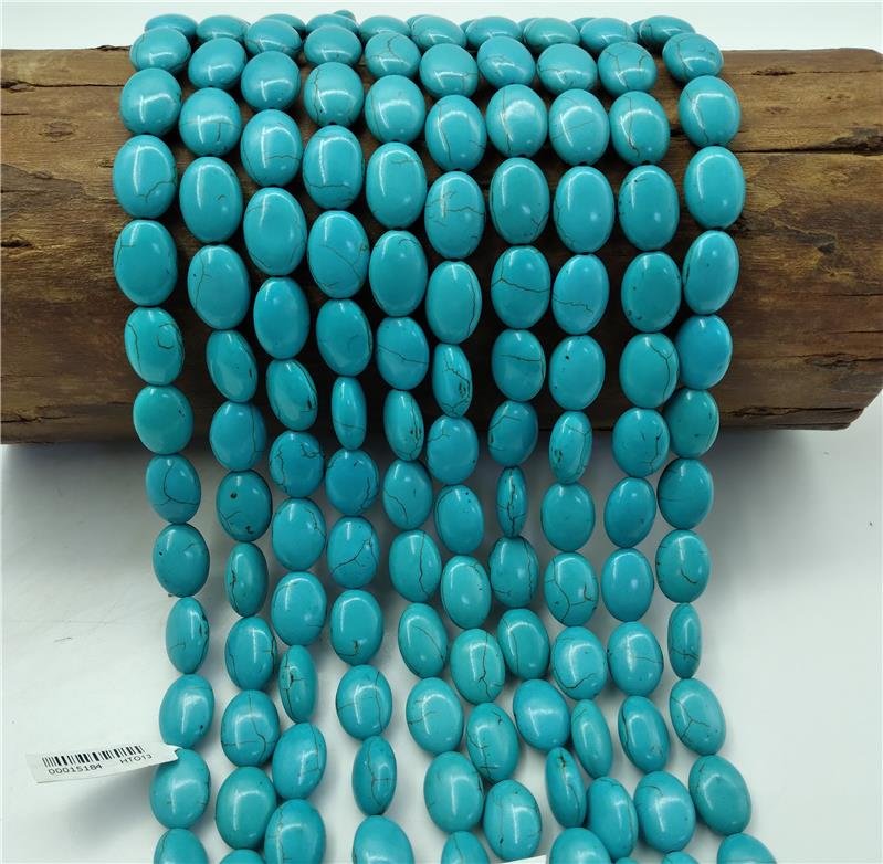 FIO DE PEDRA HOWLITA OVAL LISO 13X18MM