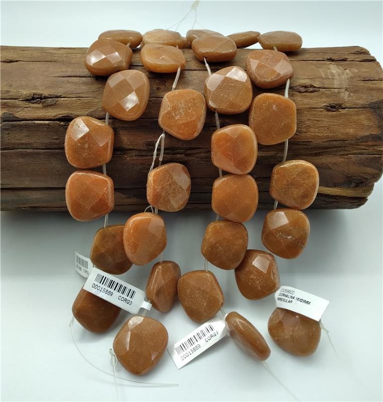 FIO DE PEDRA CORNALINA IRREGULAR 15X23MM