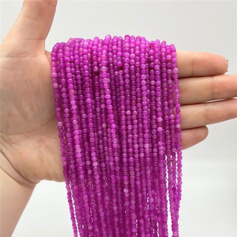 FIO DE PEDRA JADE PINK BOLA FACETADA 3MM