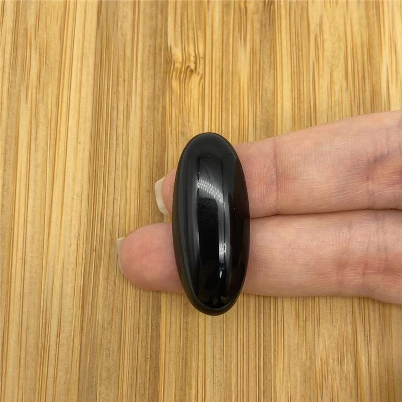 AGATA PRETA 14X35MM OVAL LISA 