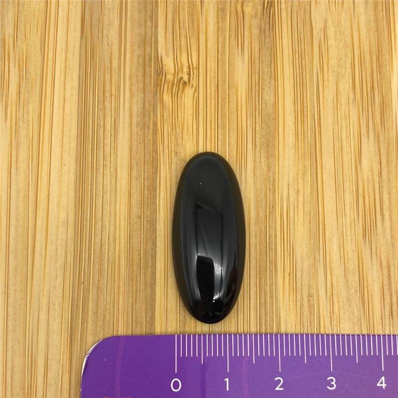 AGATA PRETA 14X35MM OVAL LISA 