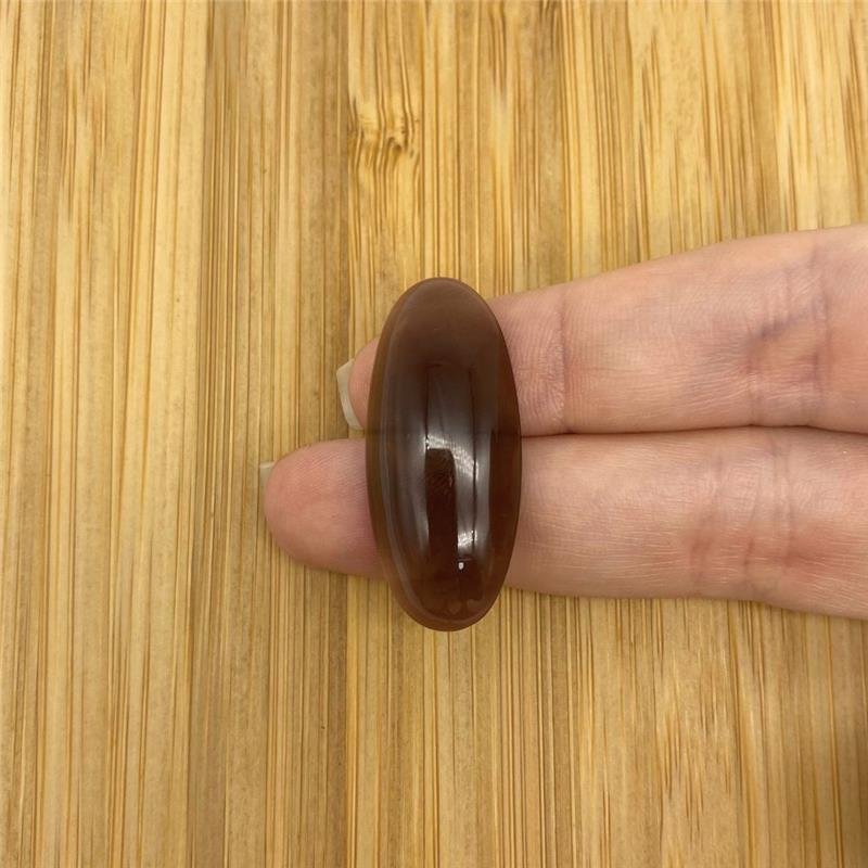 QUARTZO FUME 15X34MM OVAL LISO