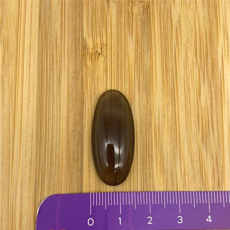 QUARTZO FUME 15X34MM OVAL LISO