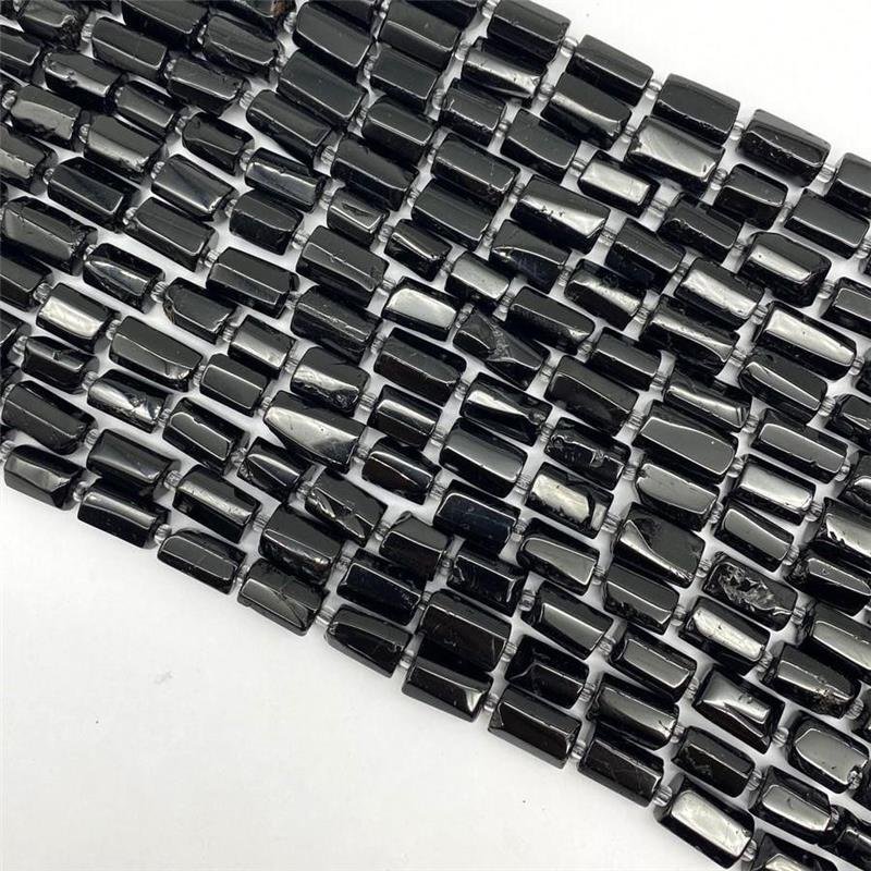 FIO DE TURMALINA NEGRA CUBO 8X12MM