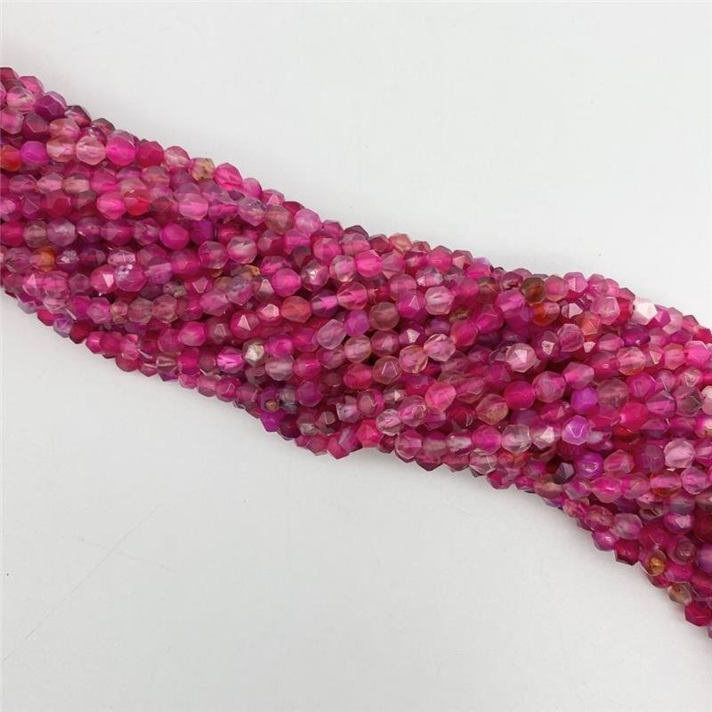 FIO DE PEDRA AGATA NATURAL ROSA BALÃO 6MM 