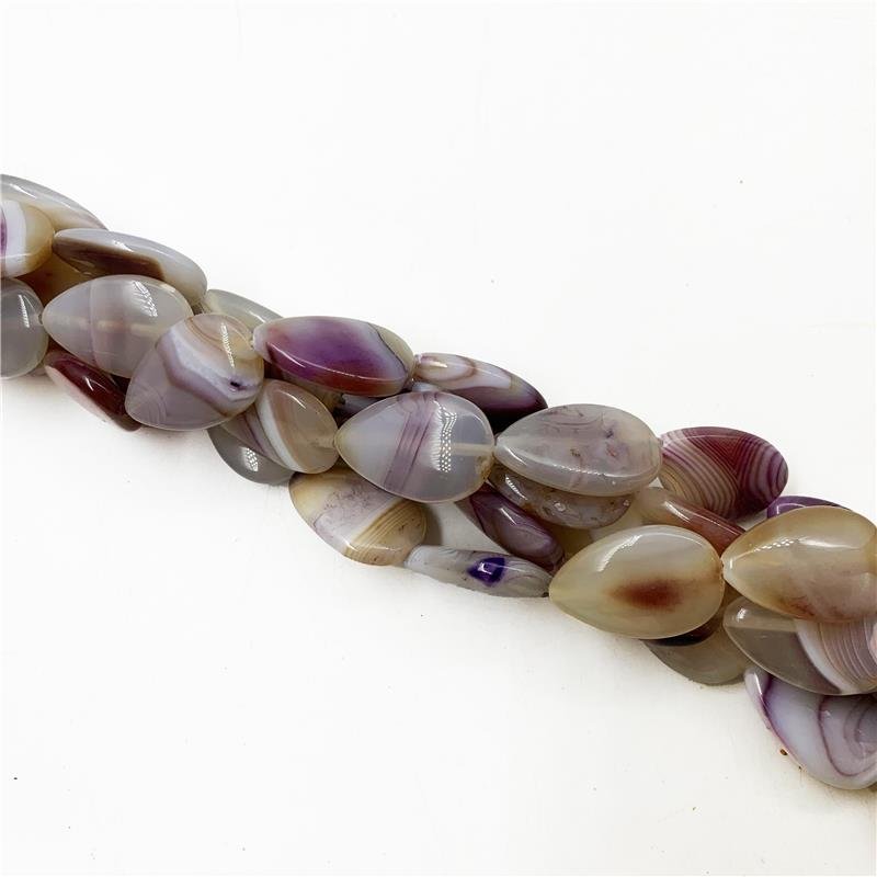 FIO DE PEDRA AGATA NATURAL ROXO MESCLADA 20X30MM