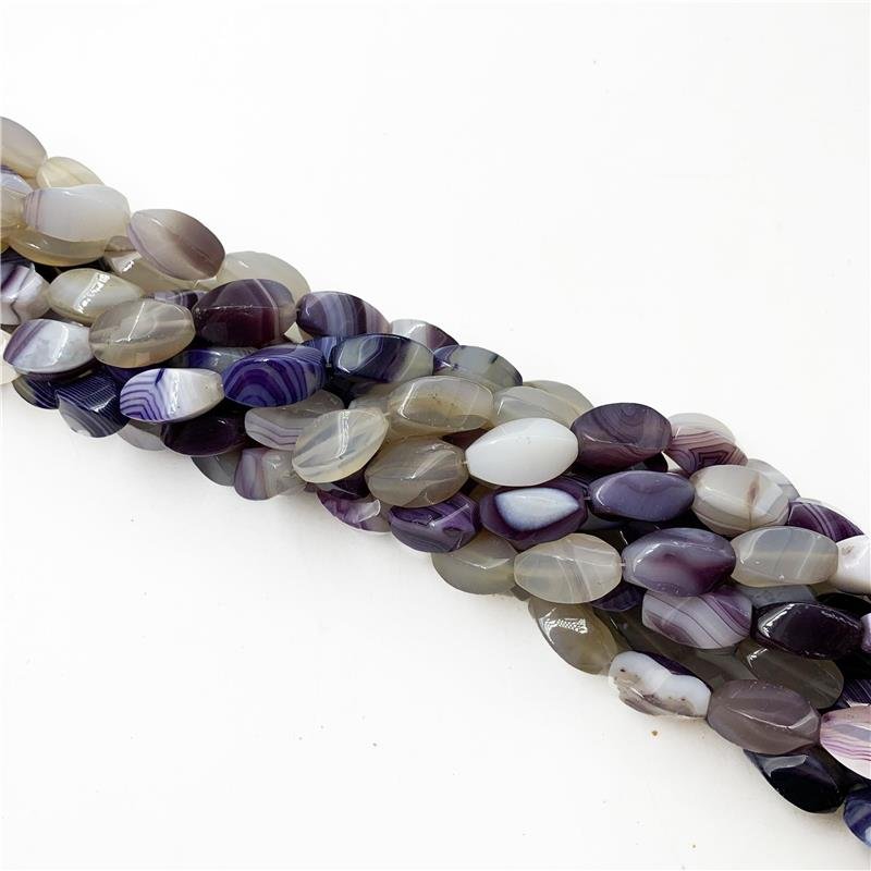 FIO DE PEDRA AGATA NATURAL ROXA MESCLADO BARRIL 10X20MM