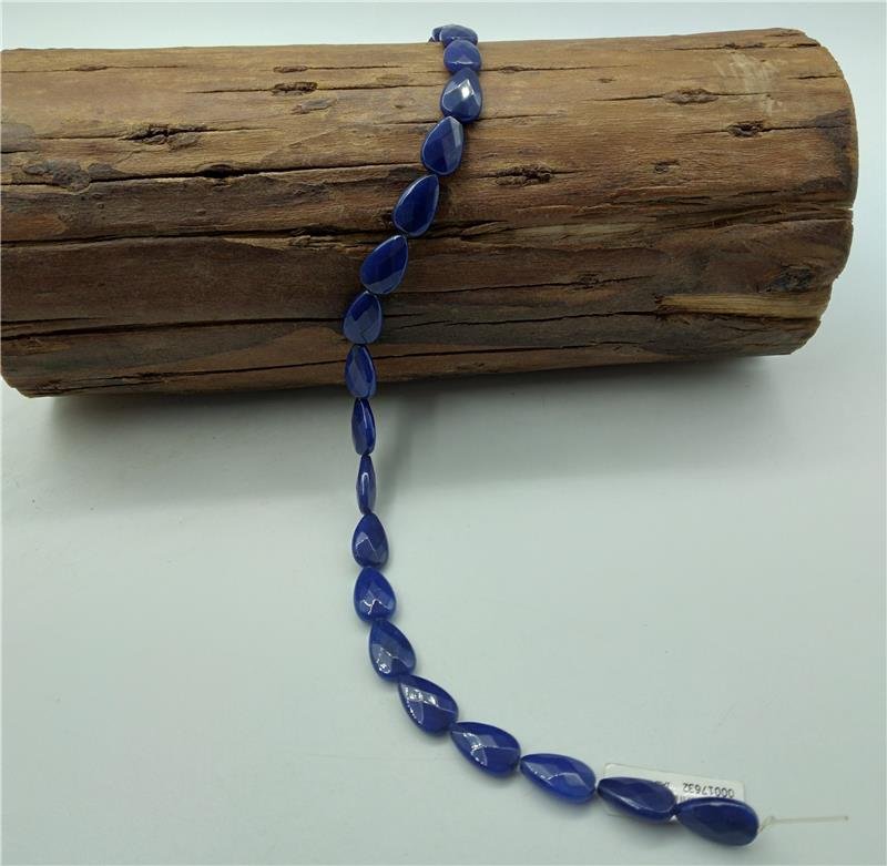 FIO DE JADE AZUL BIC GOTA FLAT 10X16MM