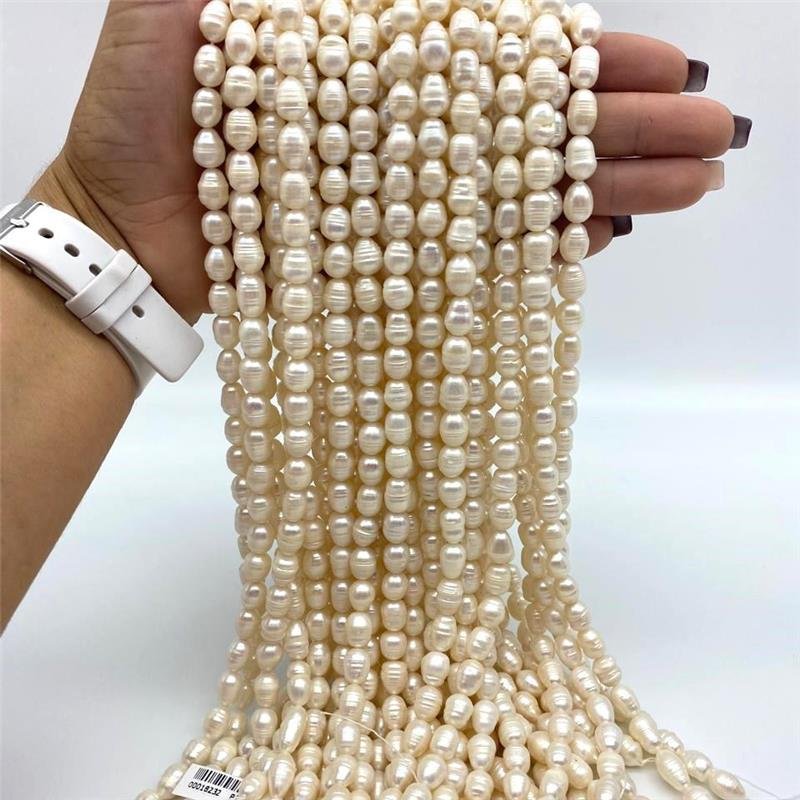 FIO DE PEROLA ARROZ 8X11MM 