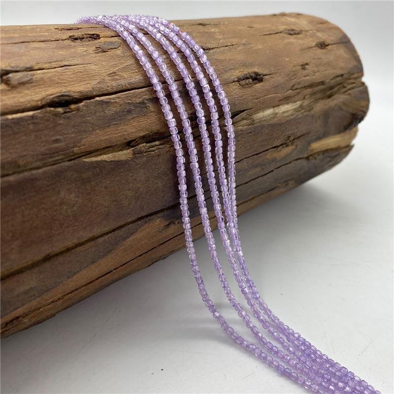 FIO DE PEDRA ZIRCONIA LILAS QUADRADO 2X2MM