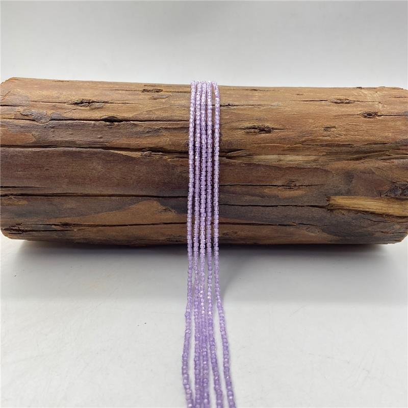 FIO DE PEDRA ZIRCONIA LILAS QUADRADO 2X2MM