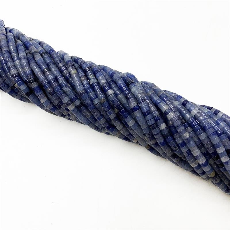 FIO DE QUARTZO AZUL RONDEL LISO 2X4MM