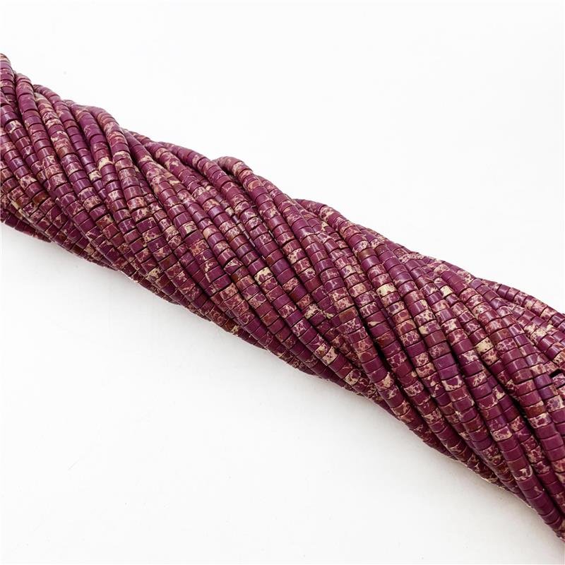 JASPE IMPERIAL ROXO 2X4MM RONDEL LISO 