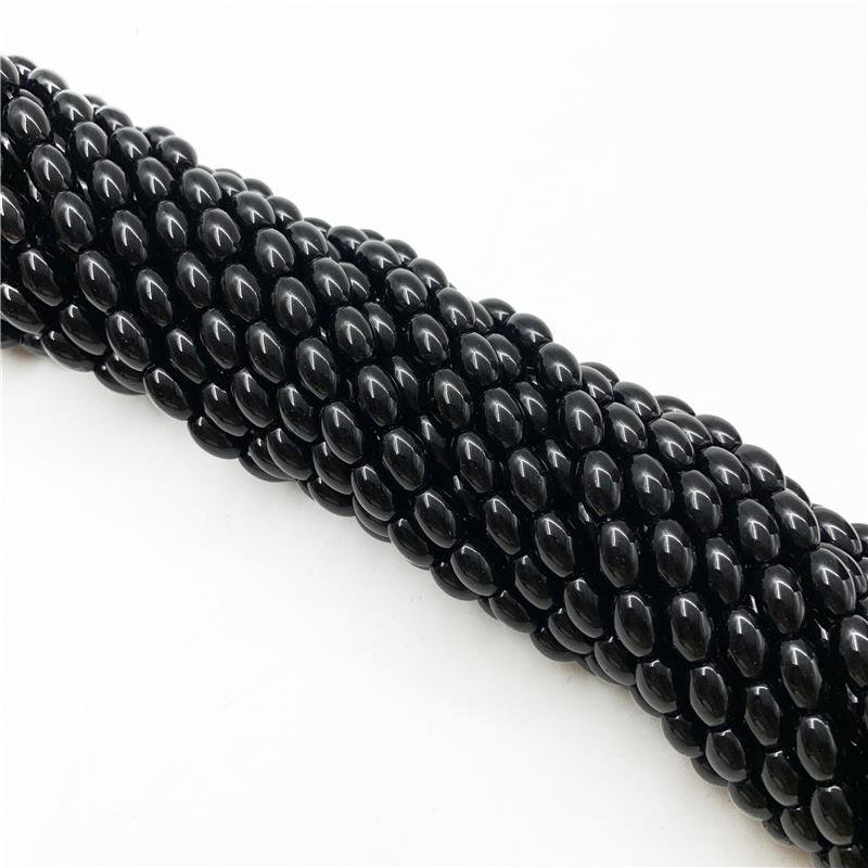 FIO DE AGATA PRETA BARRIL 6X9MM 