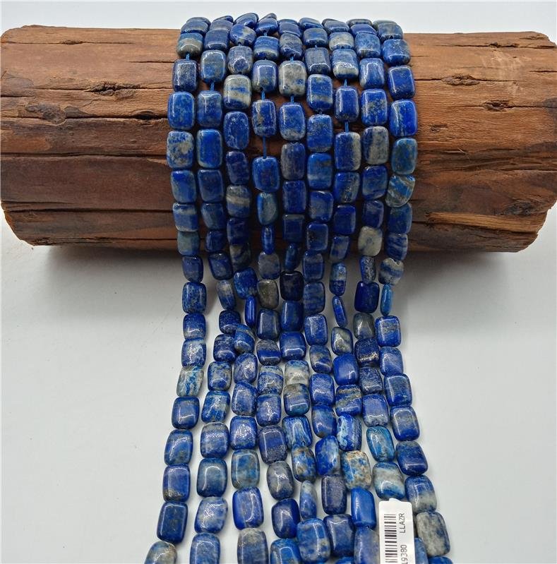 FIO DE PEDRA LAPIS LAZULI RETANGULO LISO 10X14MM