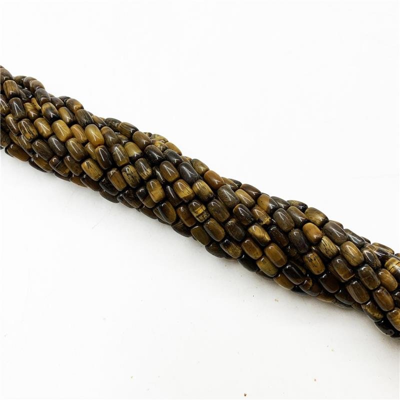 FIO DE OLHO DE TIGRE ARROZ LISO 4X7MM