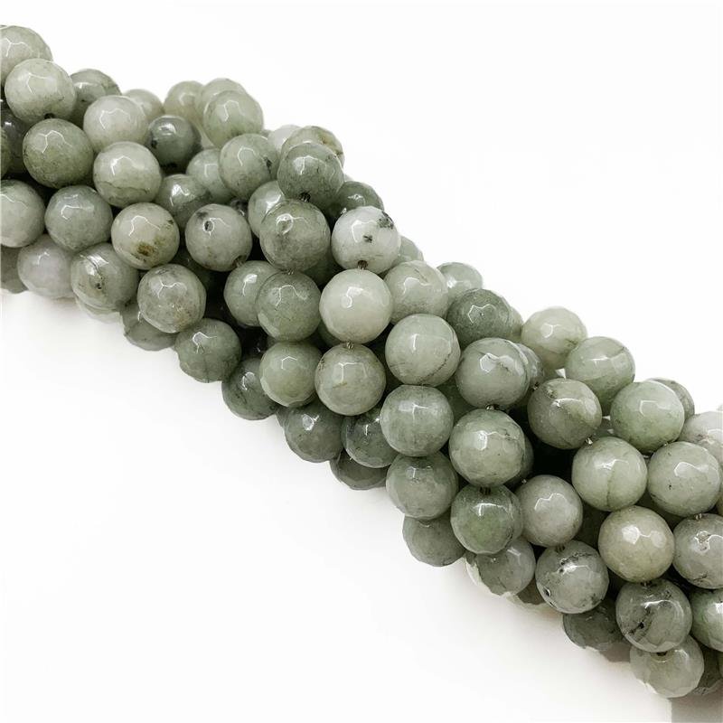 FIO DE PEDRA JADE LABORITA BOLA FACETADO 12MM