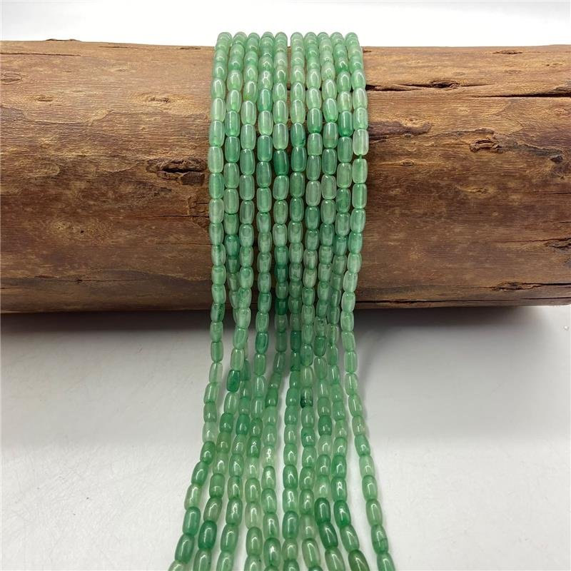 FIO DE QUARTZO VERDE NATURAL ARROZ 4X7MM