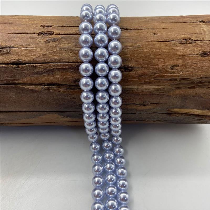 FIO DE PÉROLA SHELL AZUL BEBÊ BOLA LISA 10MM 