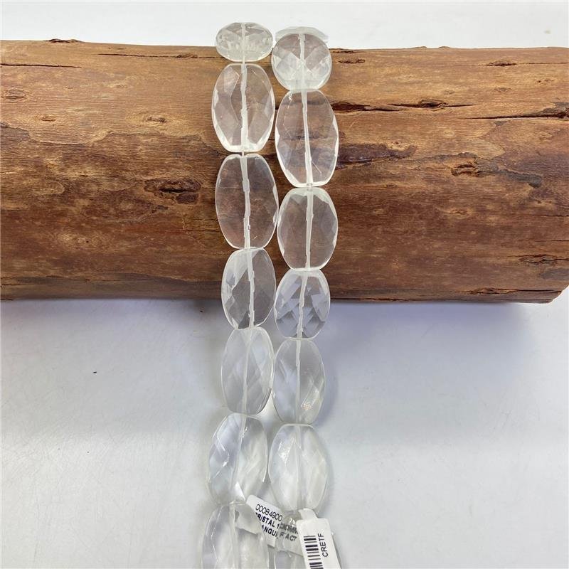 FIO DE CRISTAL DE VIDRO RETANGULO FACETADO 19X30MM