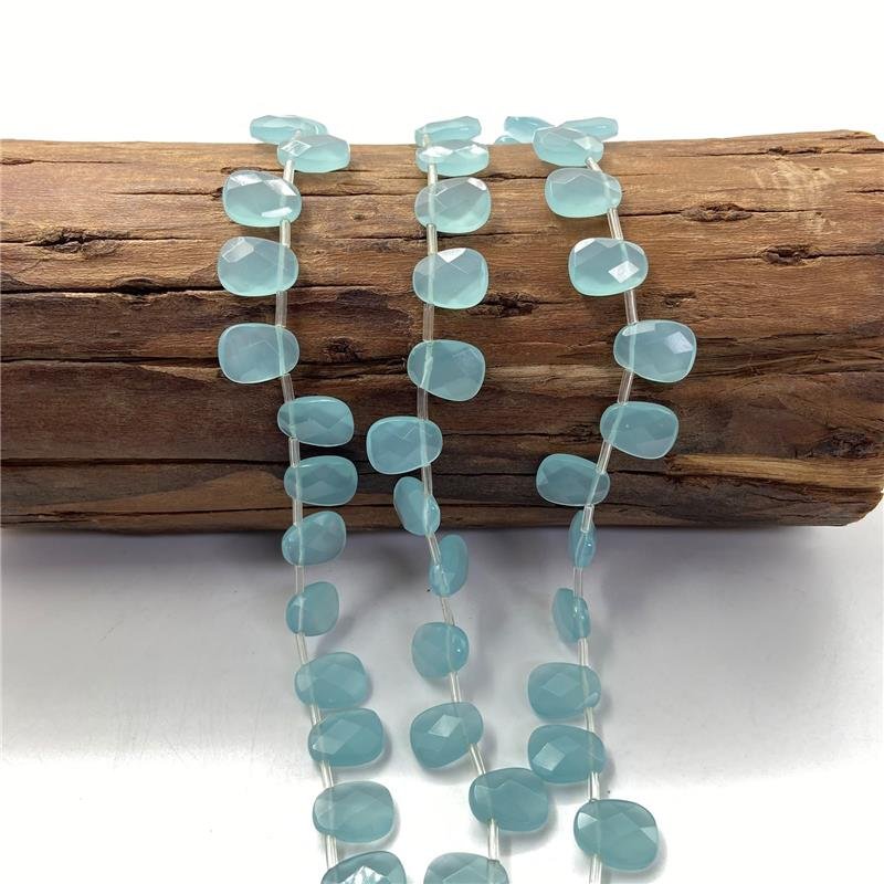 FIO DE PEDRA JADE AZUL BEBÊ GOTA TRANSLUCIDO 12X16MM