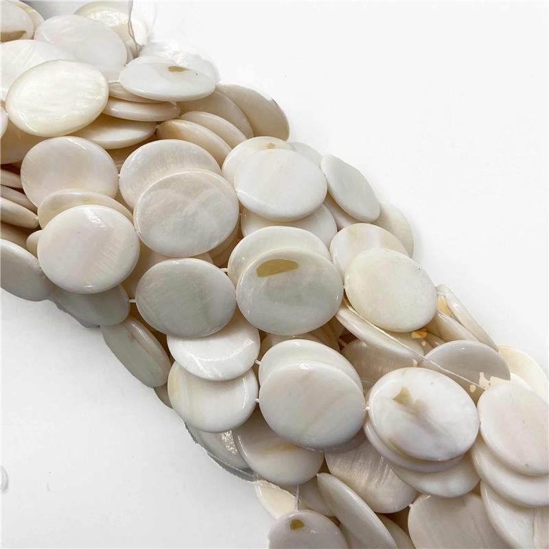 FIO DE MADREPEROLA MARFIM OVAL 25X30MM