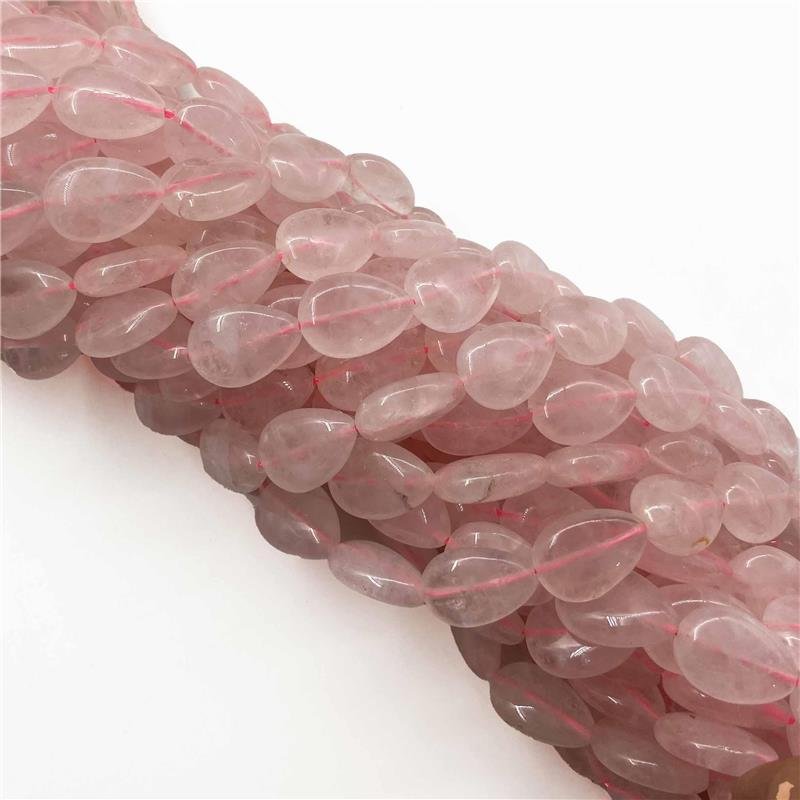 FIO DE QUARTZO ROSA GOTA LISA 13X18MM