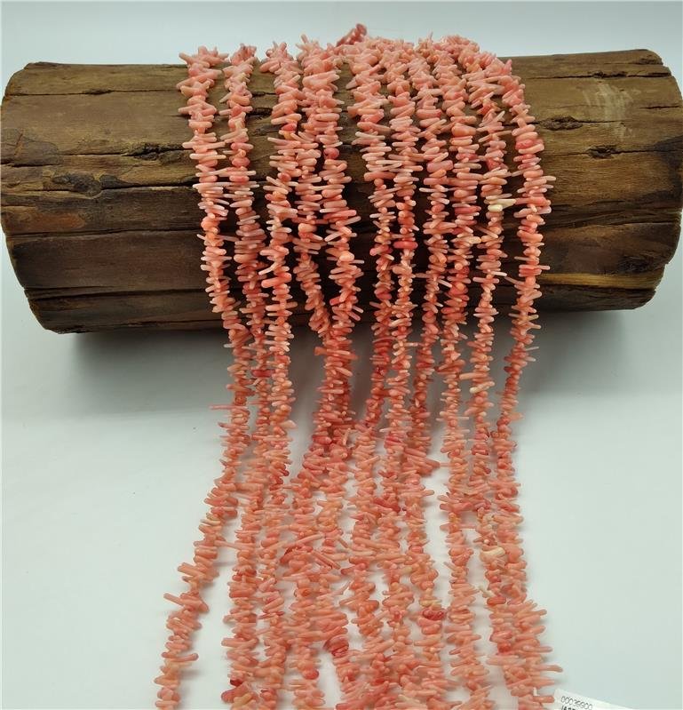 FIO DE PEDRA JASPE CORAL ROSA GALHO