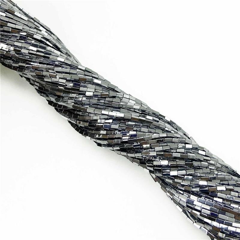 FIO DE HEMATITA PRATEADA CANUTILHO LISO 1X3MM