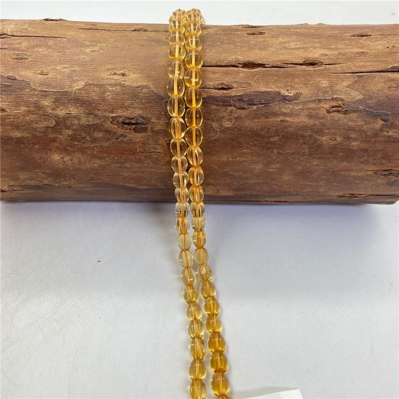 FIO DE CRISTAL DE VIDRO CARAMELO BARRIL FACETADO 7X8MM