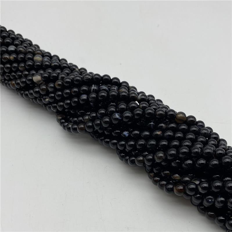 FIO DE PEDRA AGATA MESCLADA BOLA LISA 5MM