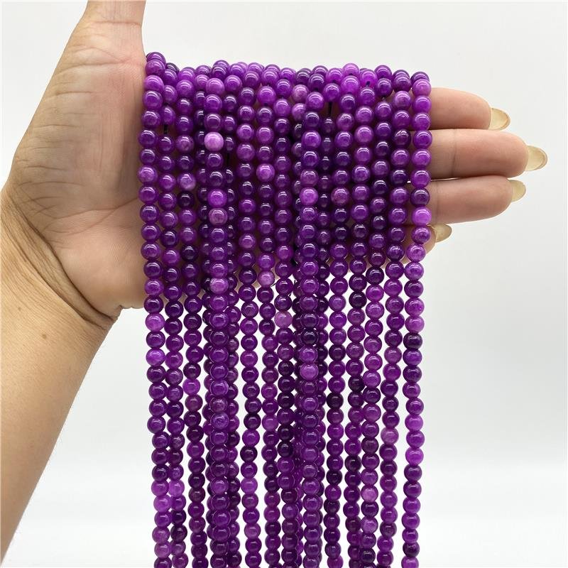 FIO DE PEDRA JADE FUCSIA BOLA LISA 6MM
