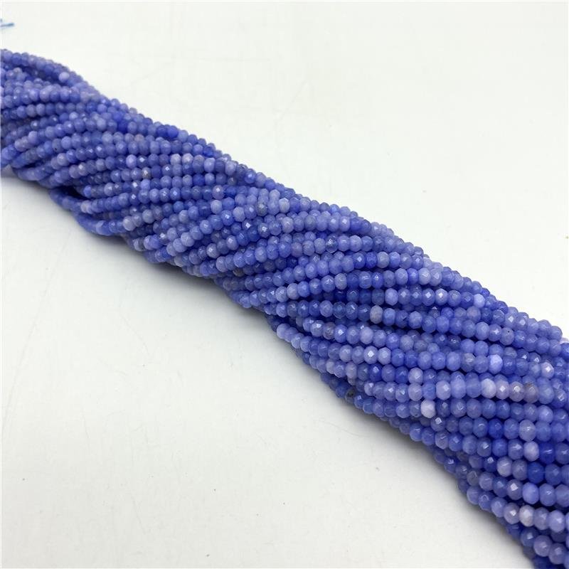 FIO DE PEDRA JADE LAVANDA MESCLADO RONDEL FACETADA 2X4MM