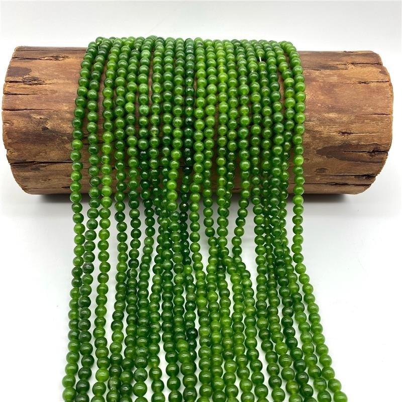 FIO DE PEDRA JADE PISTACHE BOLA LISA 6MM