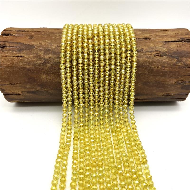 FIO DE ZIRCONIA AMARELO BOLA FACETADA 6MM